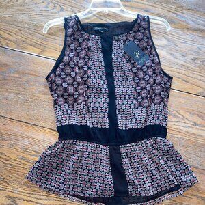 ADRIANNA PAPELL sleeveless printed top/NWT/L